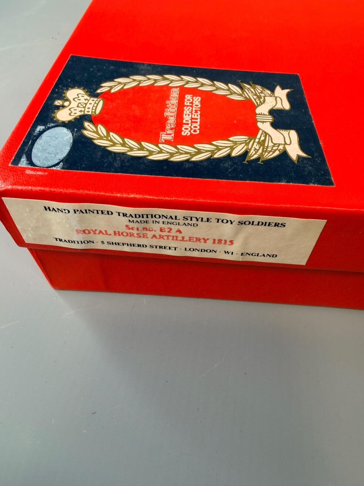 Tradition Toy Soldiers B2 Royal Horse Artillery 1815 Gun Set Metal Figures Boxed
