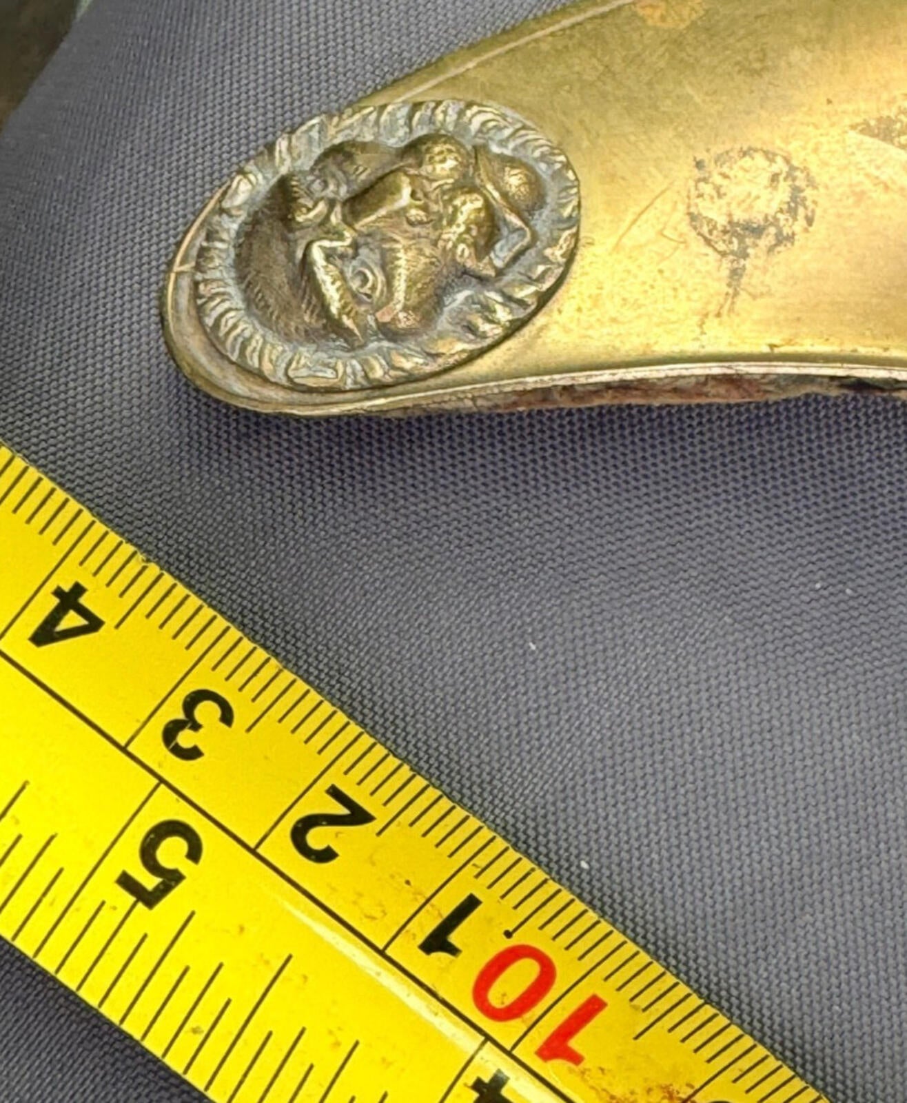 antique Belgian Military Gorget Lion Crest Maurice Journez Brussel