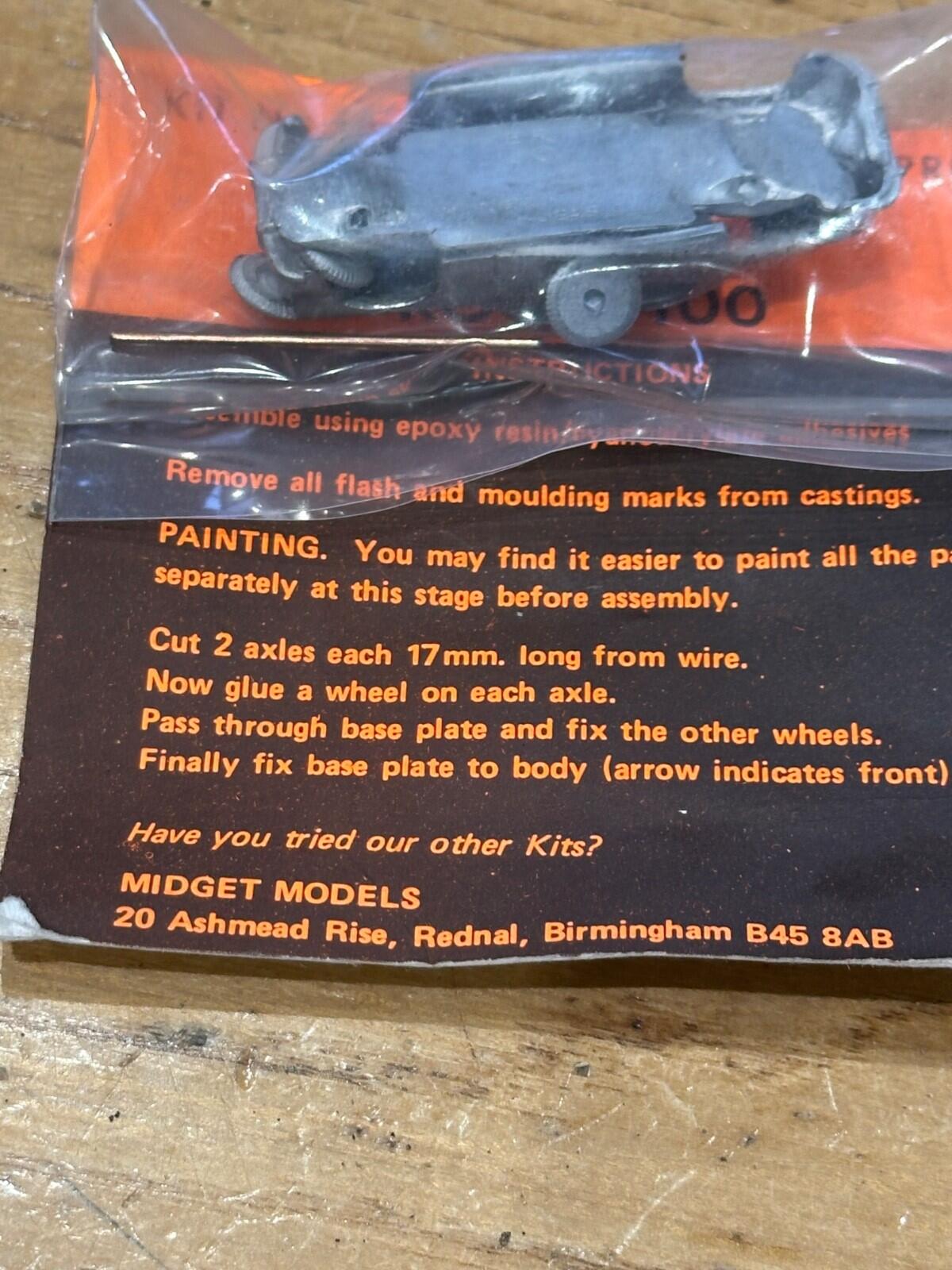 midget Models white metal model 1/76 00 ROVER 100 KIT NO 16 VINTAGE MANUFACTURE