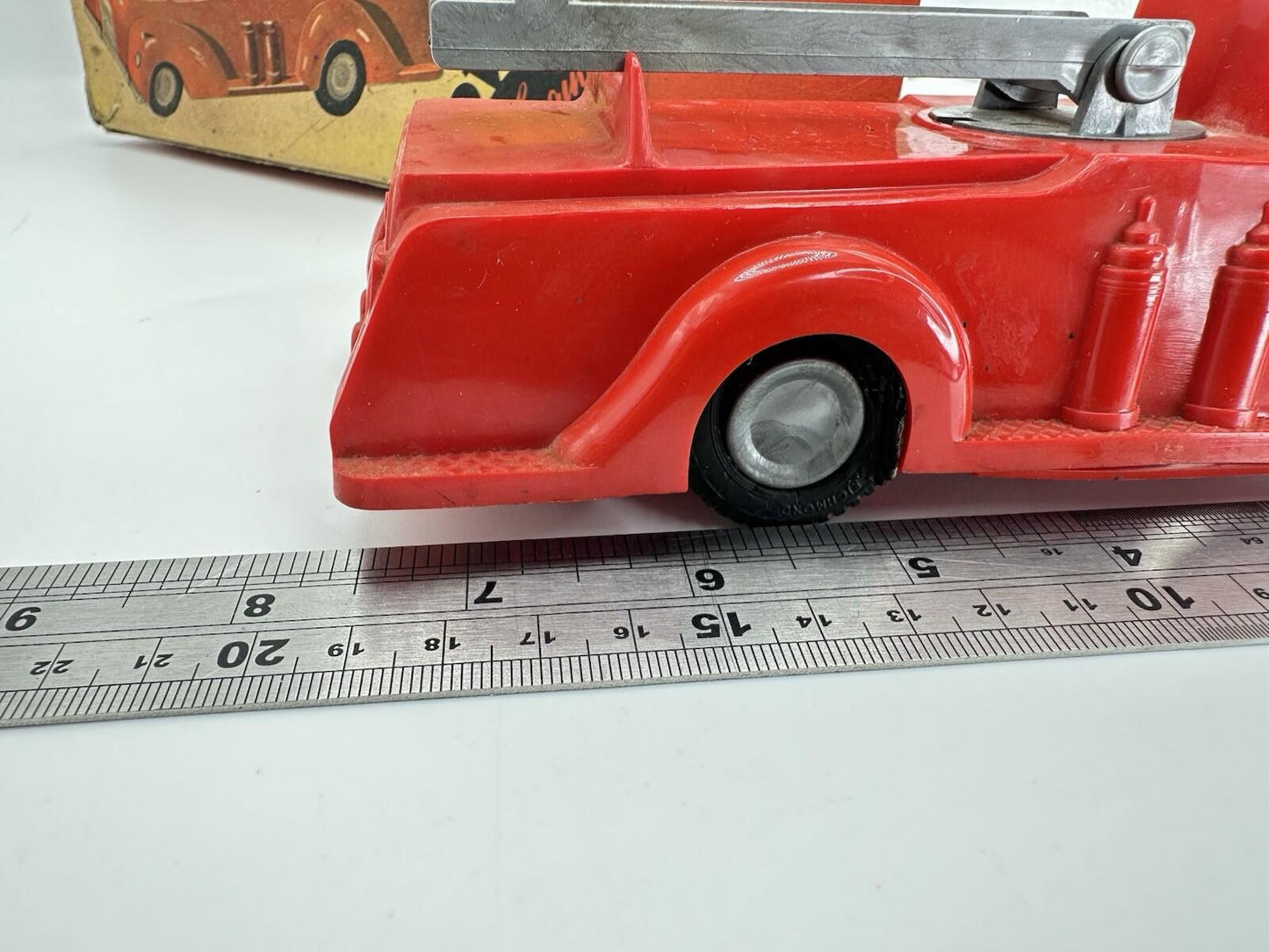 Fire Engine By Rovex Plastic Boxed 1950/60’s Rare Item Vintage toy