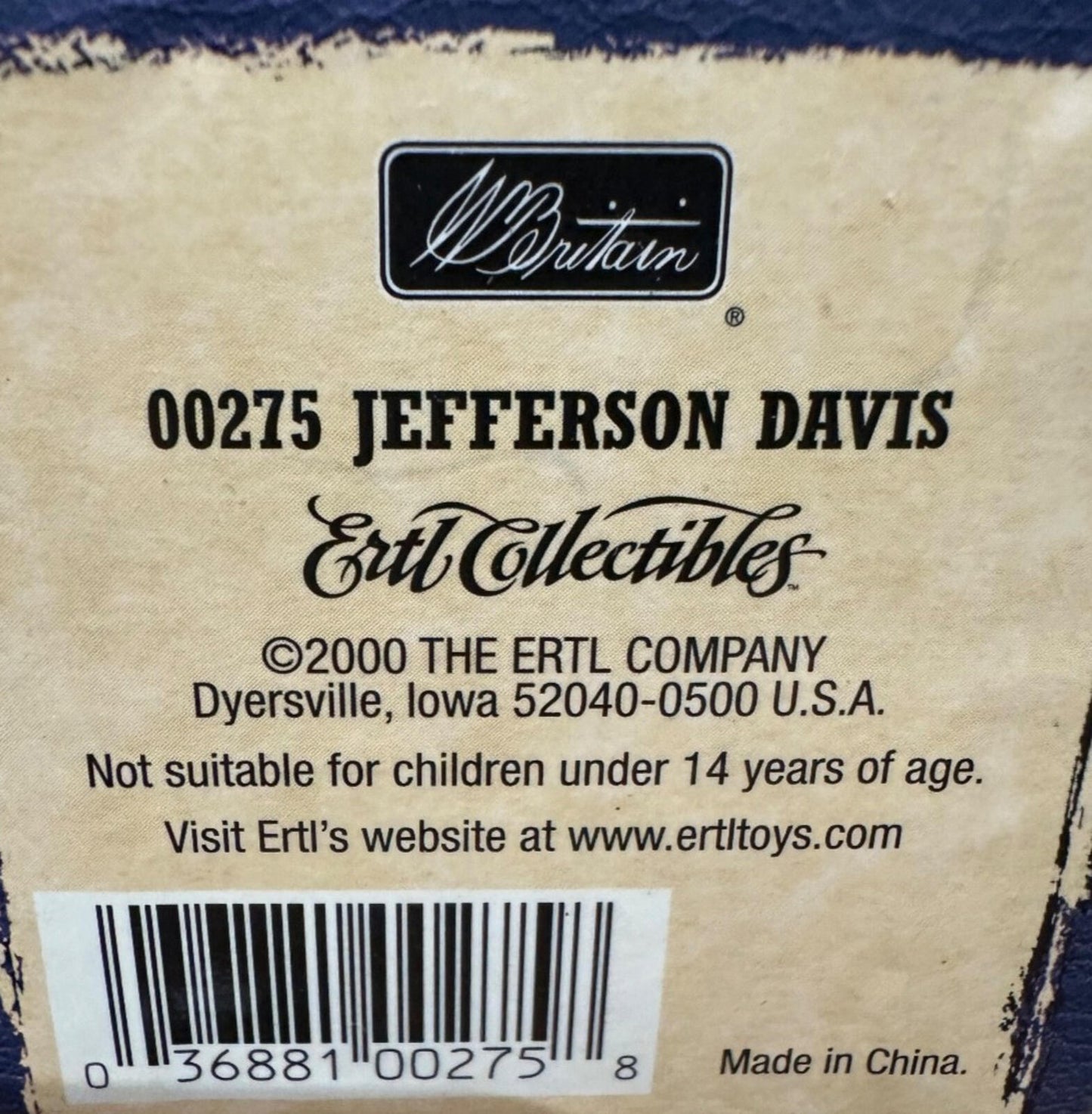 Britain 00275 JEFFERSON DAVIES 54mm ACW NOS FIGURE 54MM