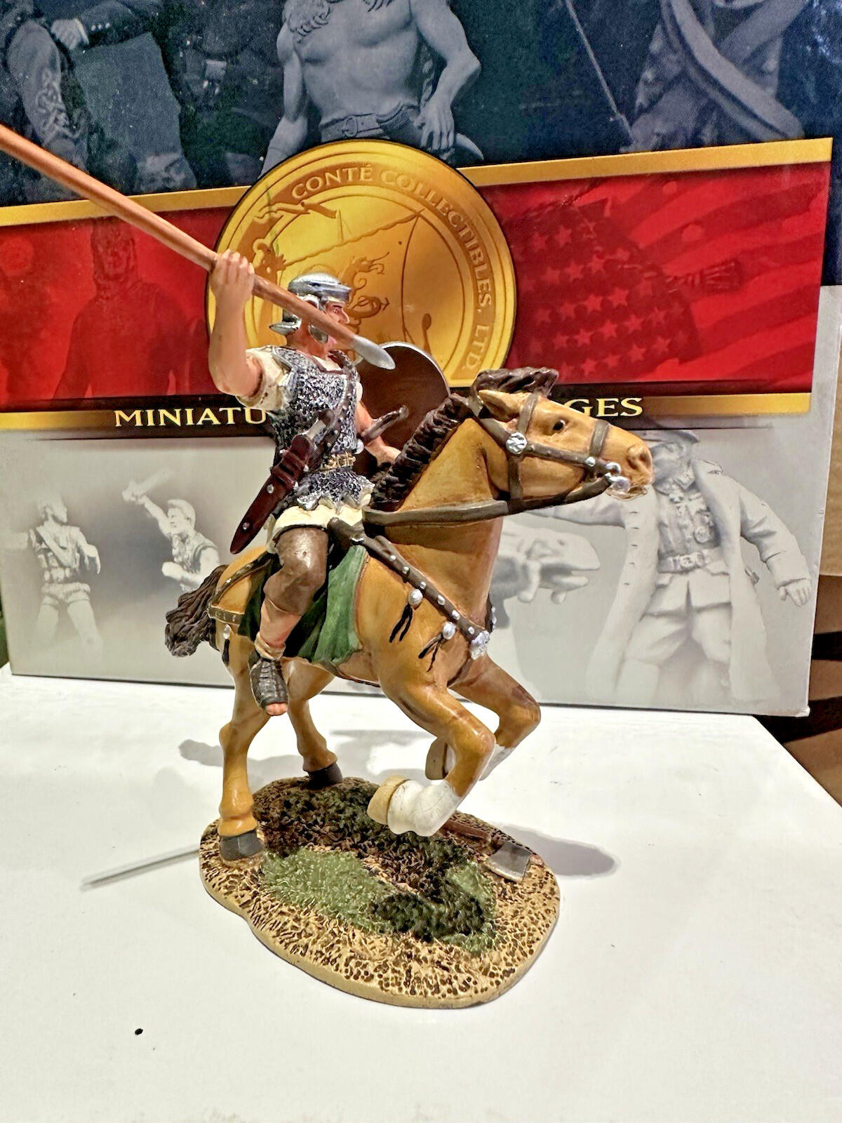 ROMAN EMPIRE SERIES- #SPQR006 MOUNTED ROMAN CAVALRYMAN NEW CONTE COLLECTABLES