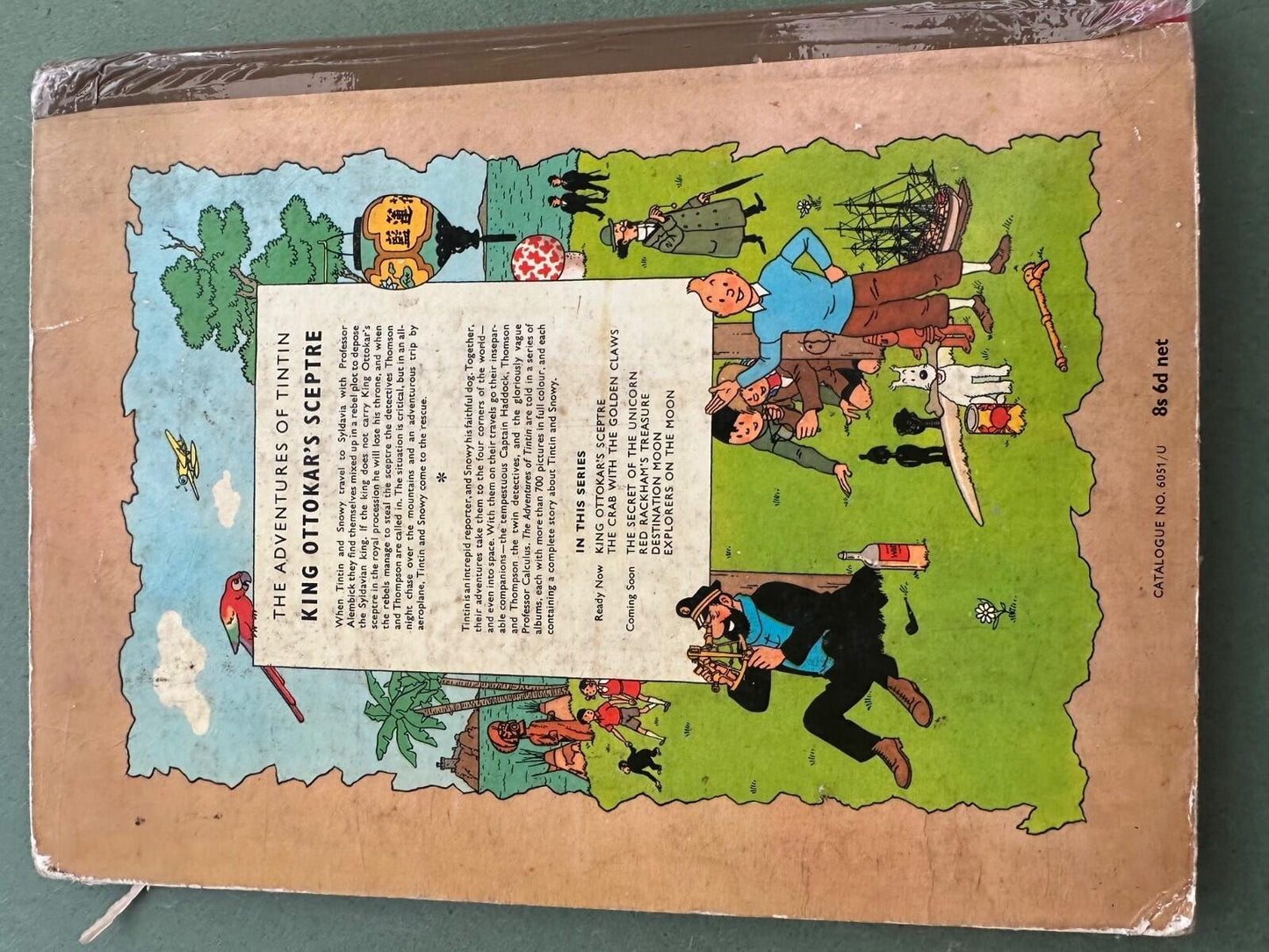 Tintin King Ottokar’s Sceptre – First English Edition 1958 Methuen Hergé worn
