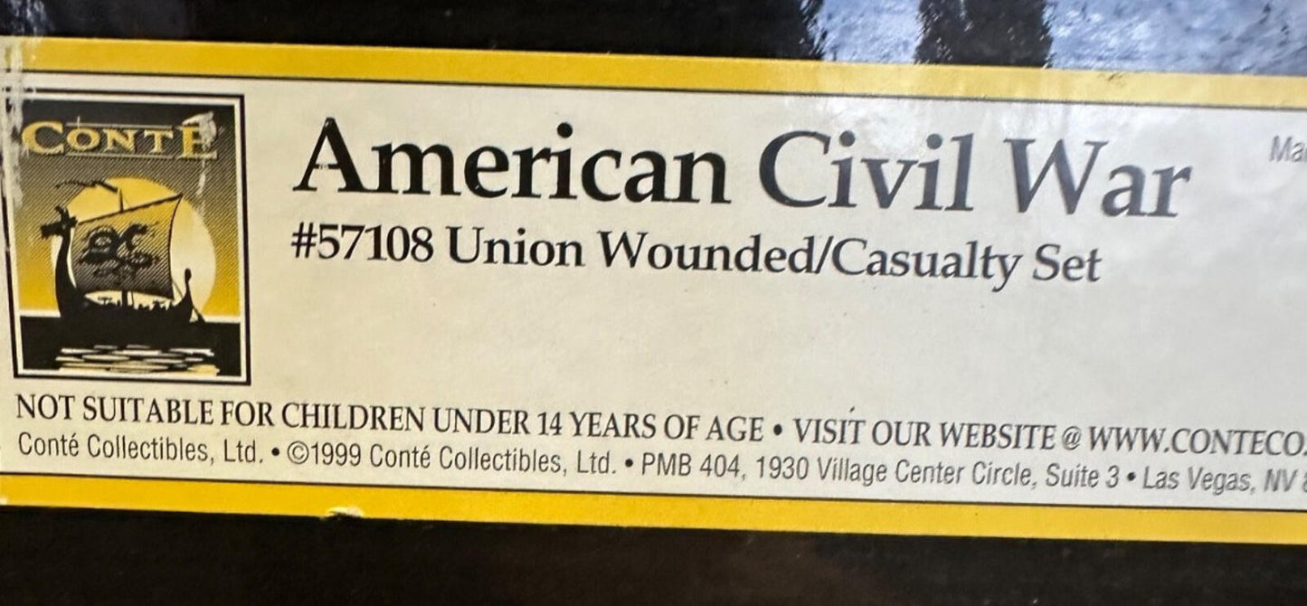 Conte American Civil War 57108 union wounded set 54mm new boxed 3 figures