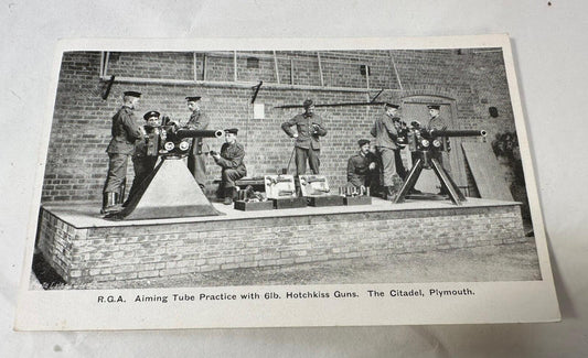 WW1 Postcard.  R.G.A 6llb Hotchkiss Guns - Citadel Plymouth