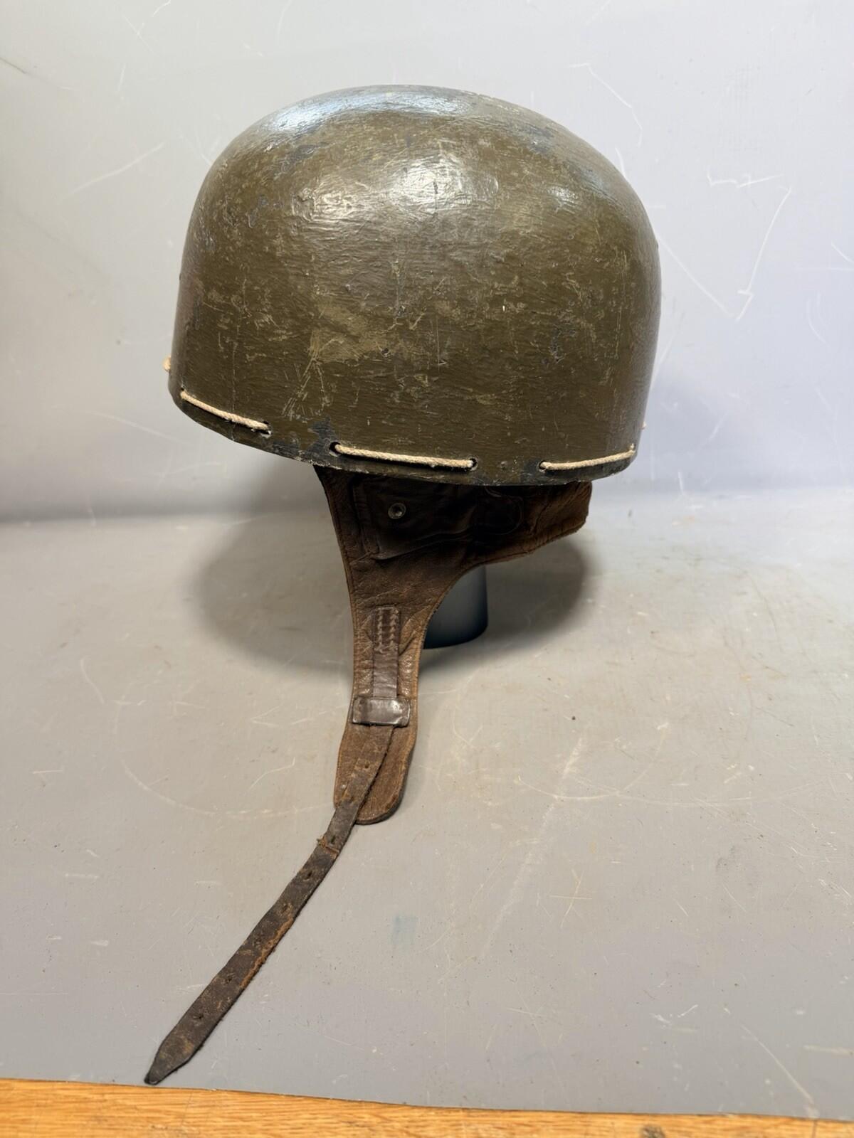 WWII Canadian Dispatch Rider Helmet Fiber Empire 7 3/8 Motorcycle Military WWII