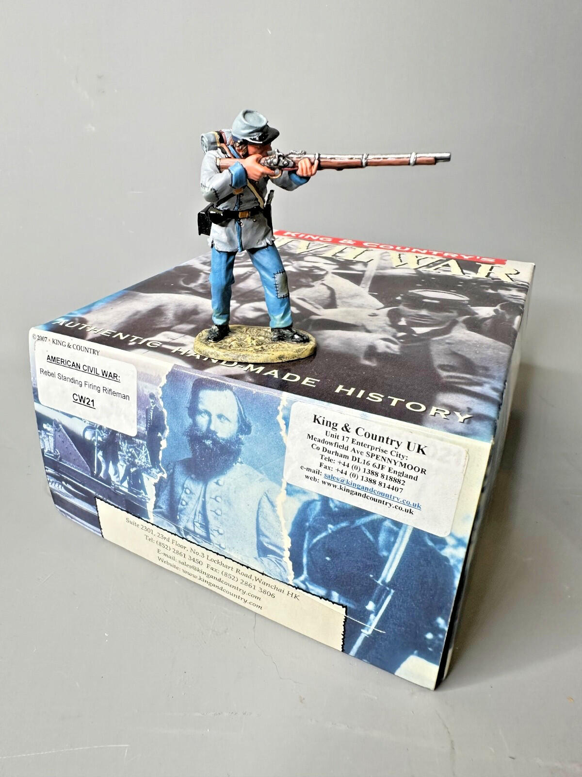 ACW CW21 Rebel standing firing rifle American civil war new KING & COUNTRY