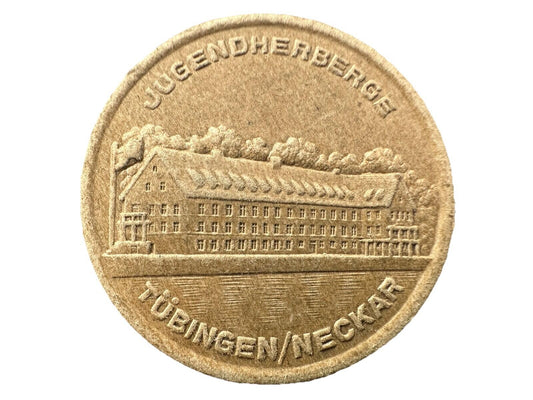 WW2 German Tinnie . DJH Donation Badge Youth Hostel Made Of Card 1938 Genuine #