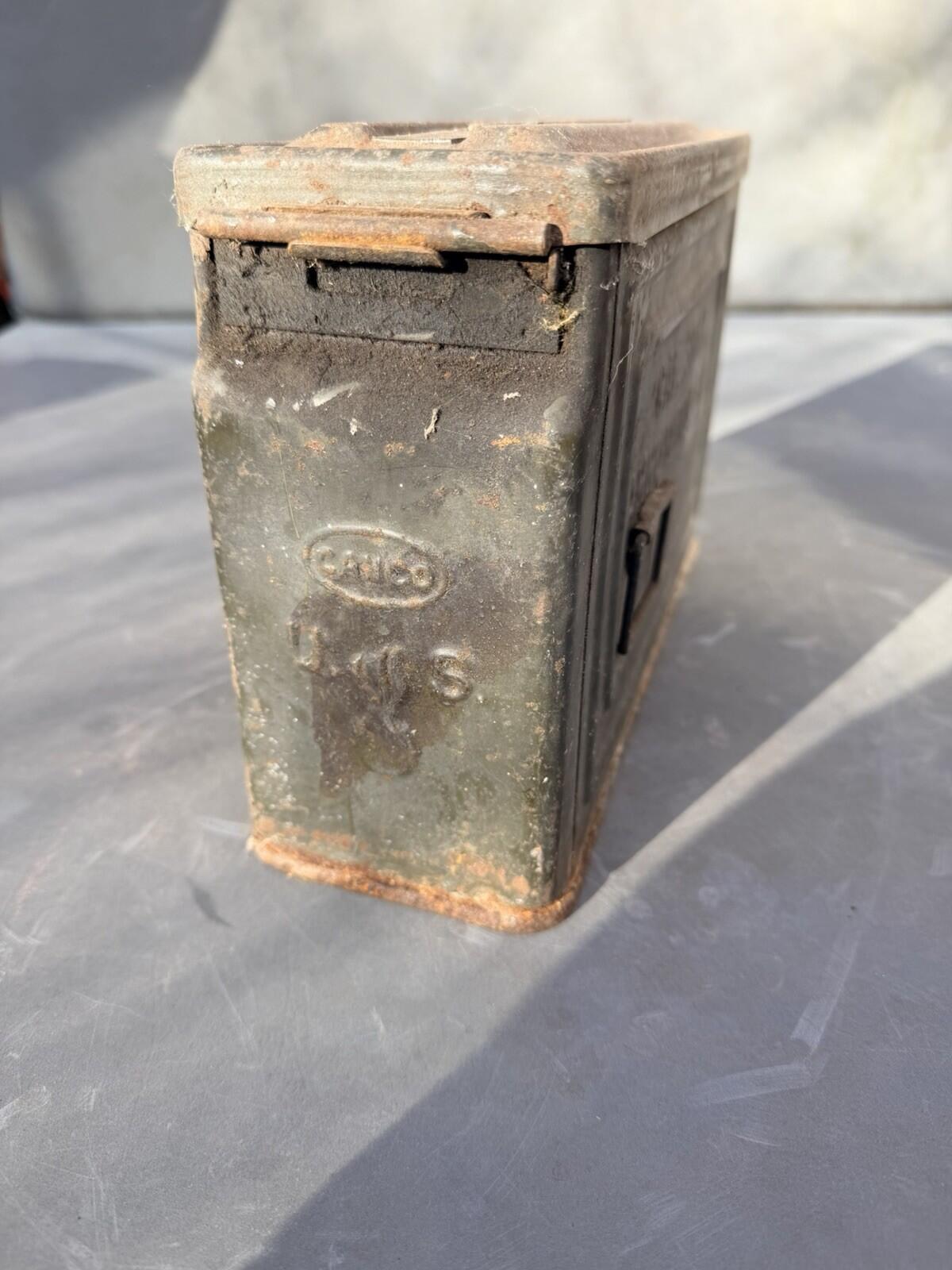 WW2 US Army 30 Cal Canco Ammo Tin genuine item