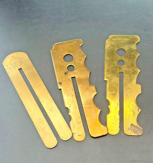 WW1 Brass Button Sticks Set Bodill Parker Birmingham 1917 Military Uniform Tools