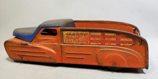 Vintage 1930's Marx Pressed Steel Arrow Special Delivery Truck