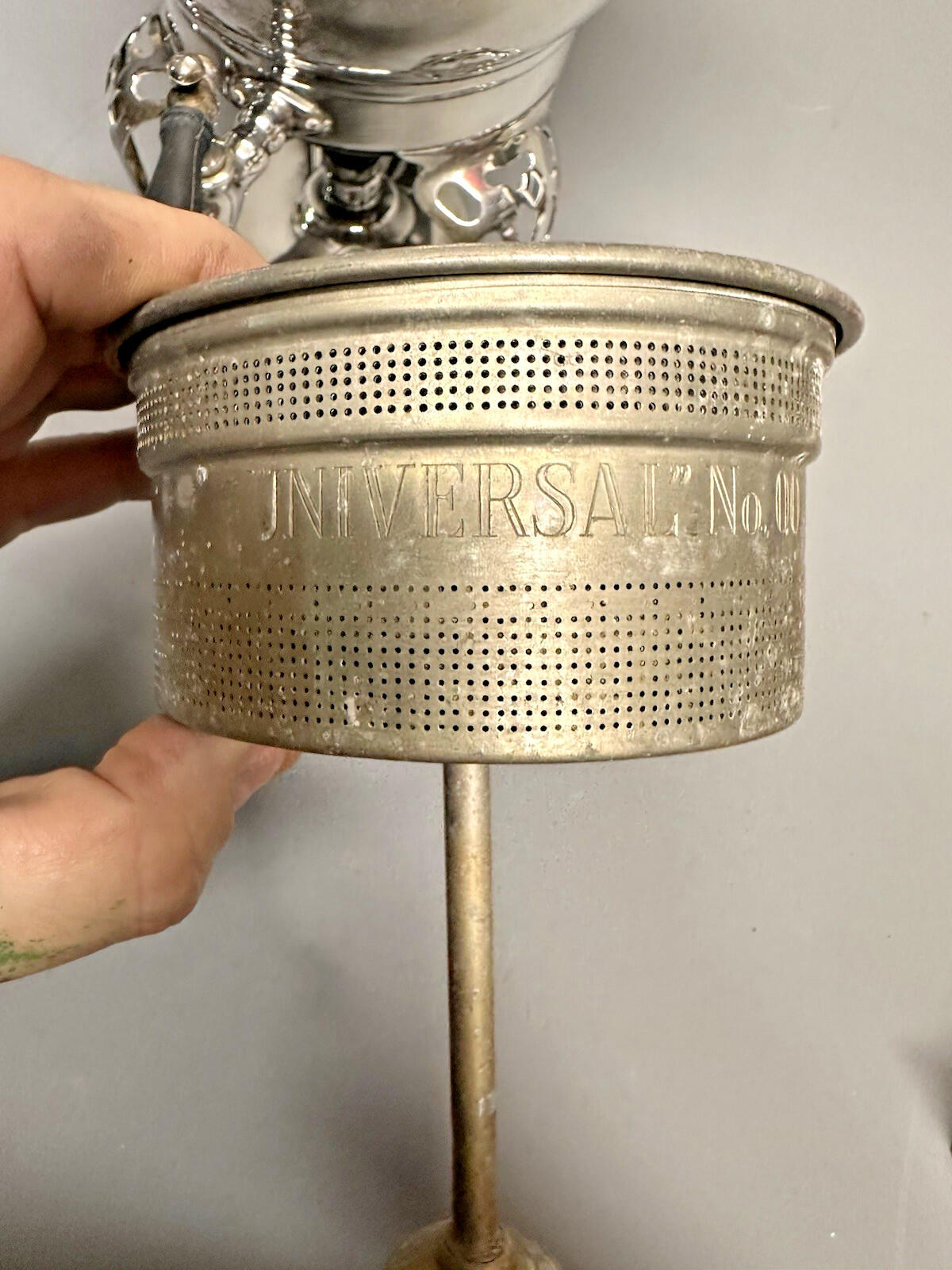 antique Coffee Percolator, Frary & Clark Antique 'Universal' w/ Burner