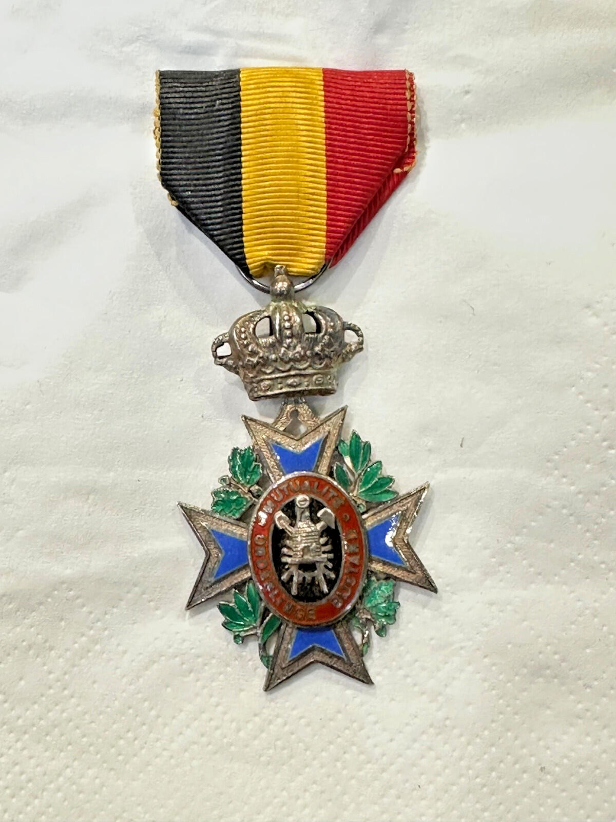 Belgian Mutuality 2nd Class Medal (Mutualité 2ème Classe) — Original Ribbon — Ve