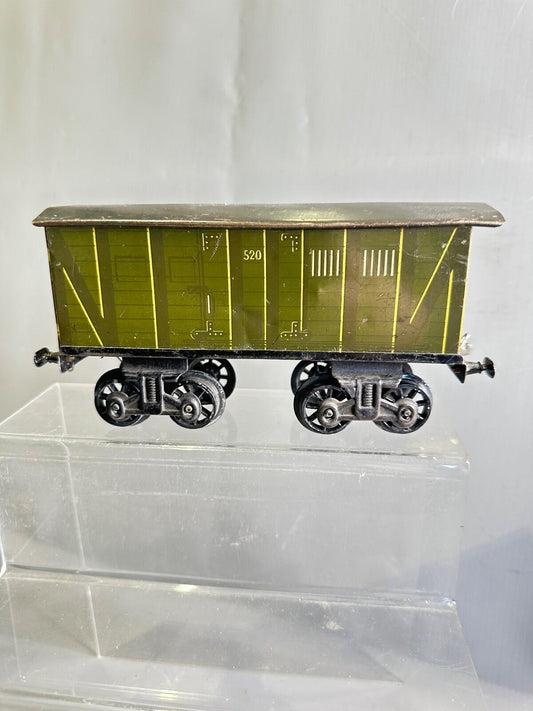 GEBRUDER BING O gauge double bogie 8 WHEEL  wagon  TIN PLATE C1908 RARE
