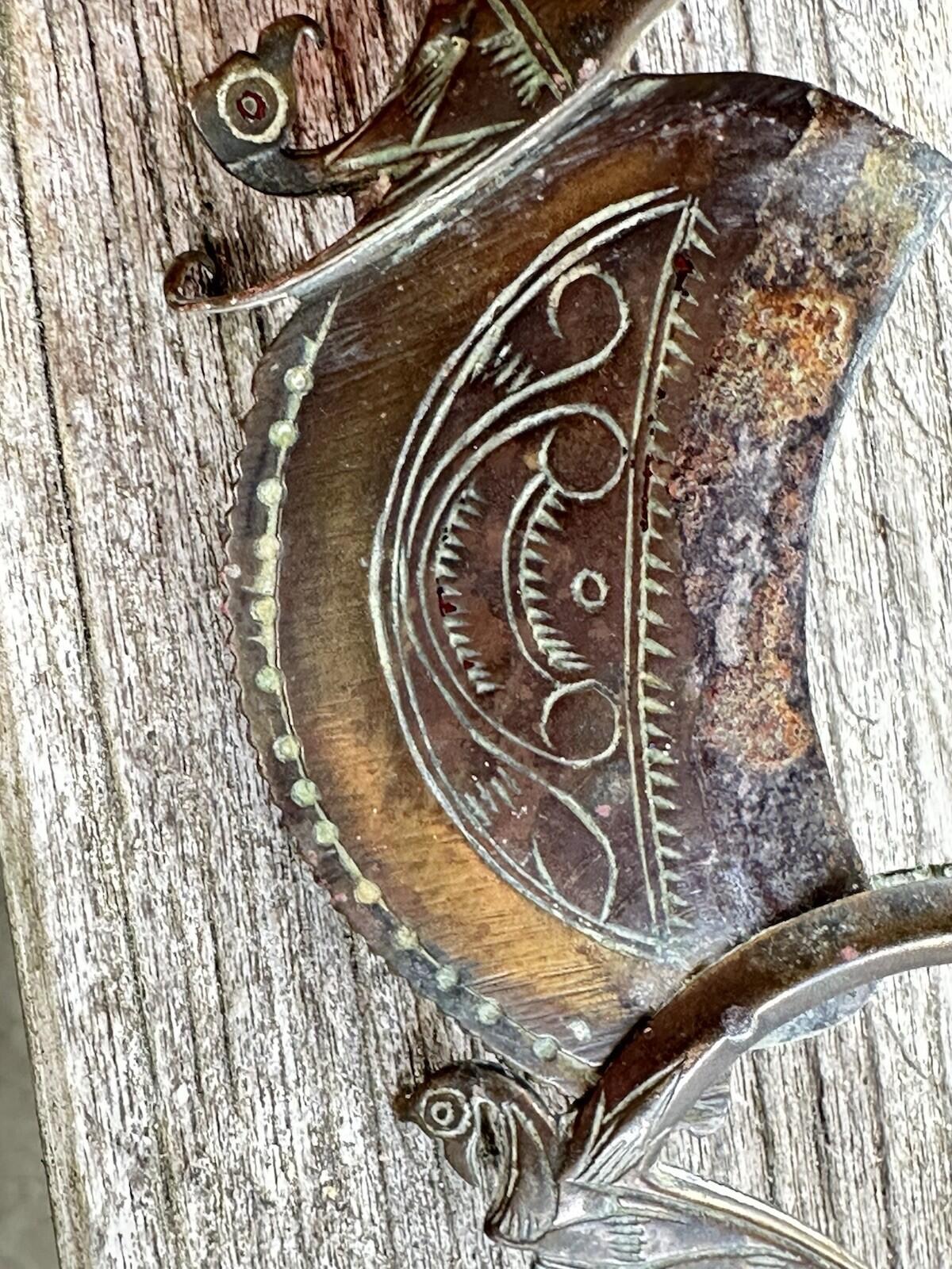 Kacip Betel Nut Cutter Sarota  19th C Decorated Bird Design Antique