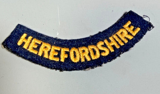 WW1 Herefordshire Shoulder Title Cloth British Army Territorial Regiment Badge