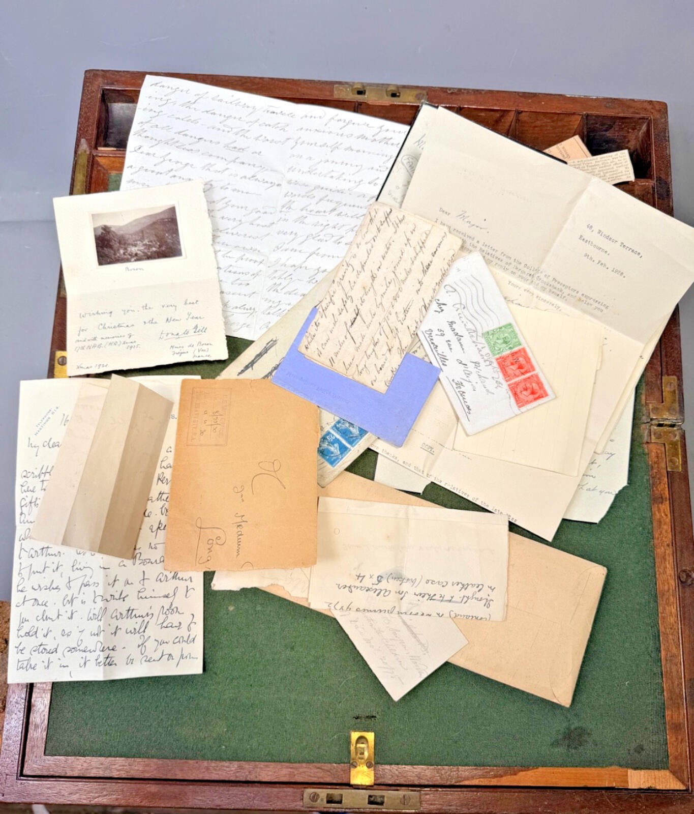 Georgian Campaign Writing Box Cruickshank Royal Navy Surgeon Letters Archive Lot