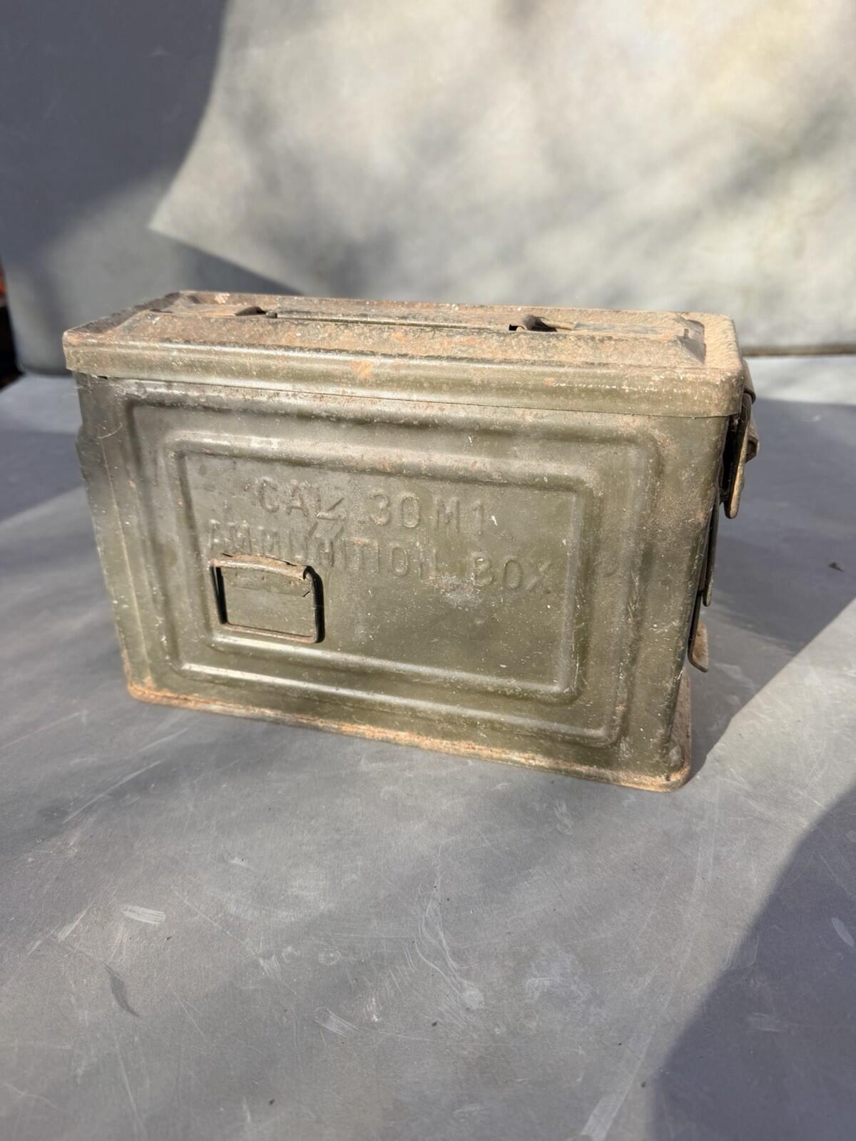 WW2 US Army 30 Cal Canco Ammo Tin genuine item