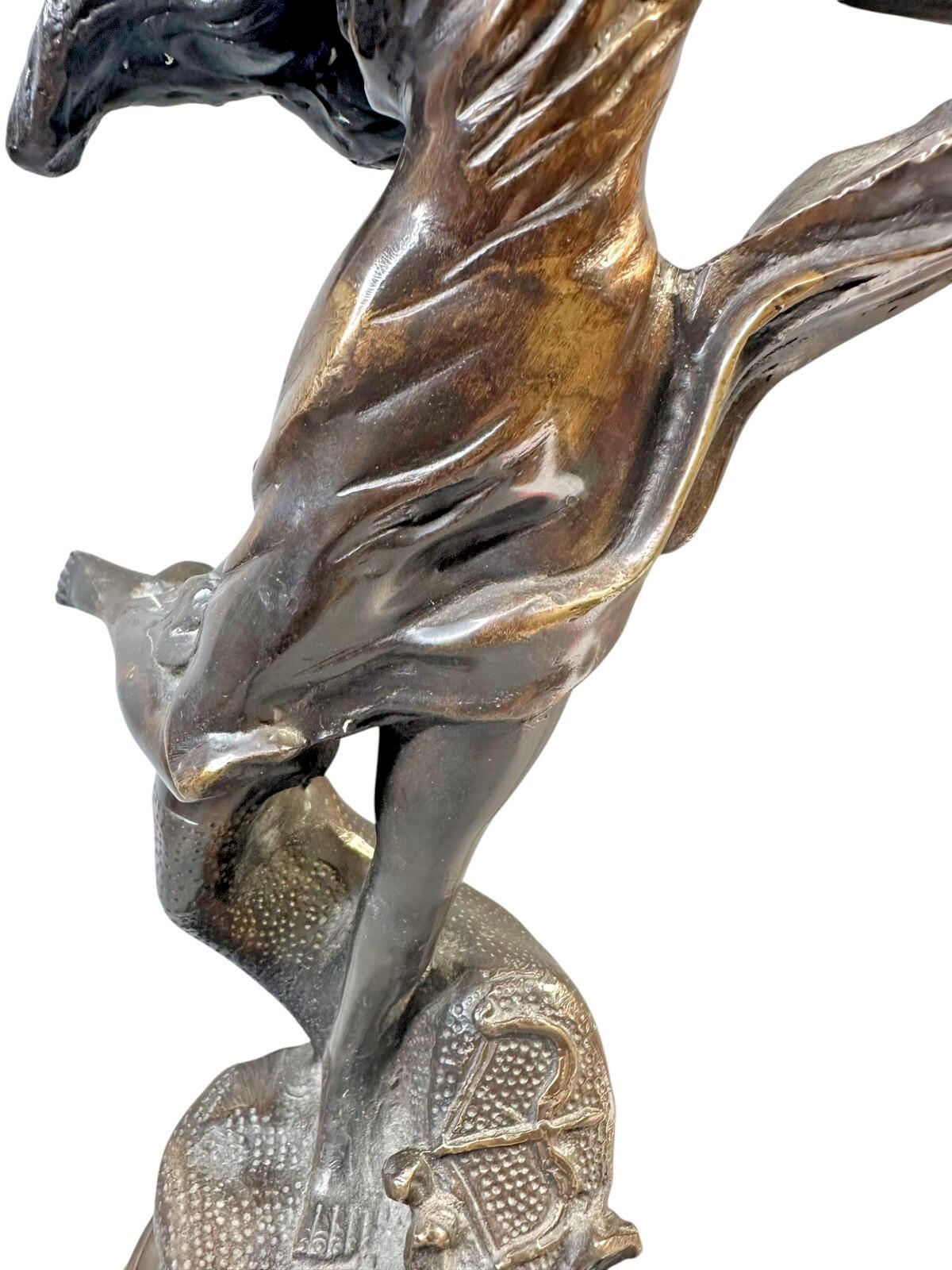 Antique Art Nouveau Bronze Sagittarius Lady Archer Statue c1900 Zodiac Fig 40cm