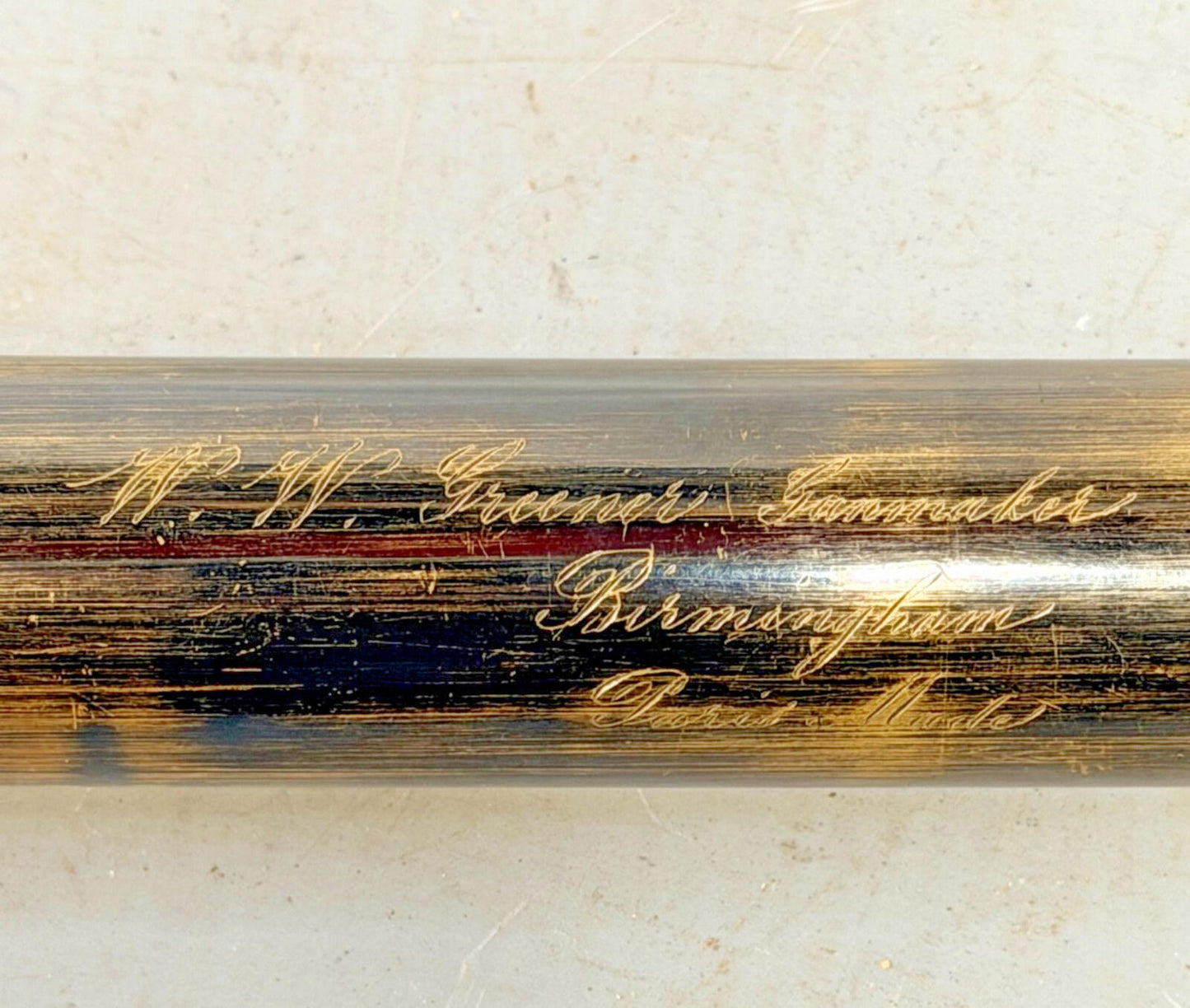 Antique W.W. Greener Birmingham Brass Telescope Spyglass Victorian Gunmaker
