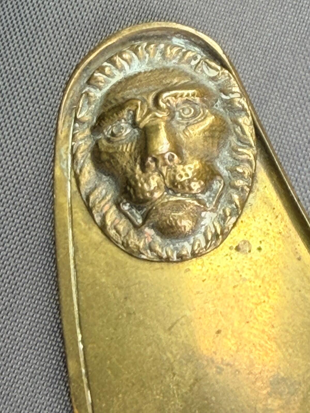 antique Belgian Military Gorget Lion Crest Maurice Journez Brussel