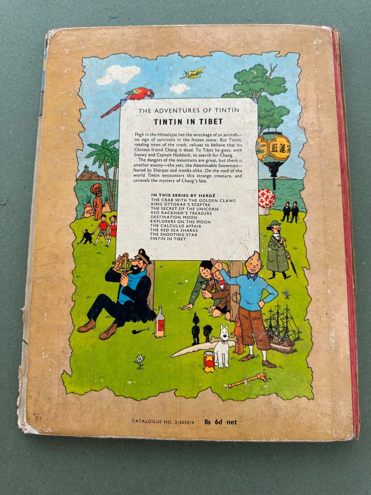 Tintin in Tibet – First English Edition 1962 Methuen – Hergé – Worn Copy