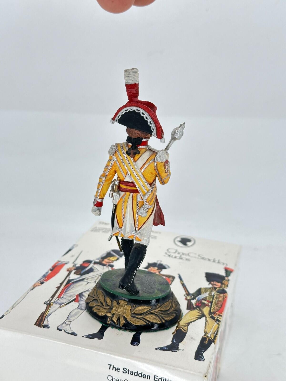 stadden napoleonic figure 90 mm studio paint drum major 5th Warwickshire