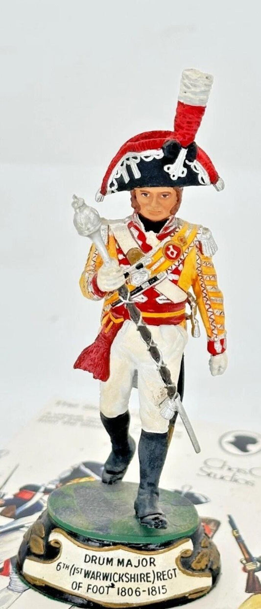 stadden napoleonic figure 90 mm studio paint drum major 5th Warwickshire