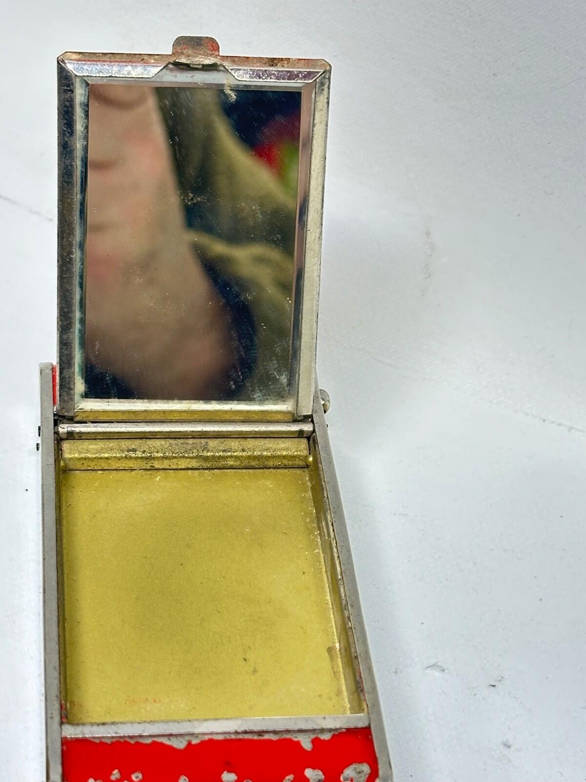 Cigarette Case compact with Lipstick Holder Art Deco
