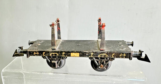 GEBRUDER BING O gauge log lumber wagon  scarce C1920's