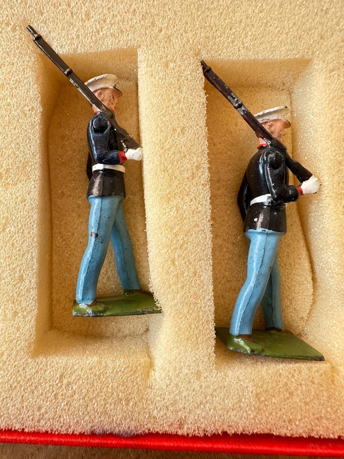 W Britains Post War 1948 Set 228 U.S. Marines with White Caps Original Paint