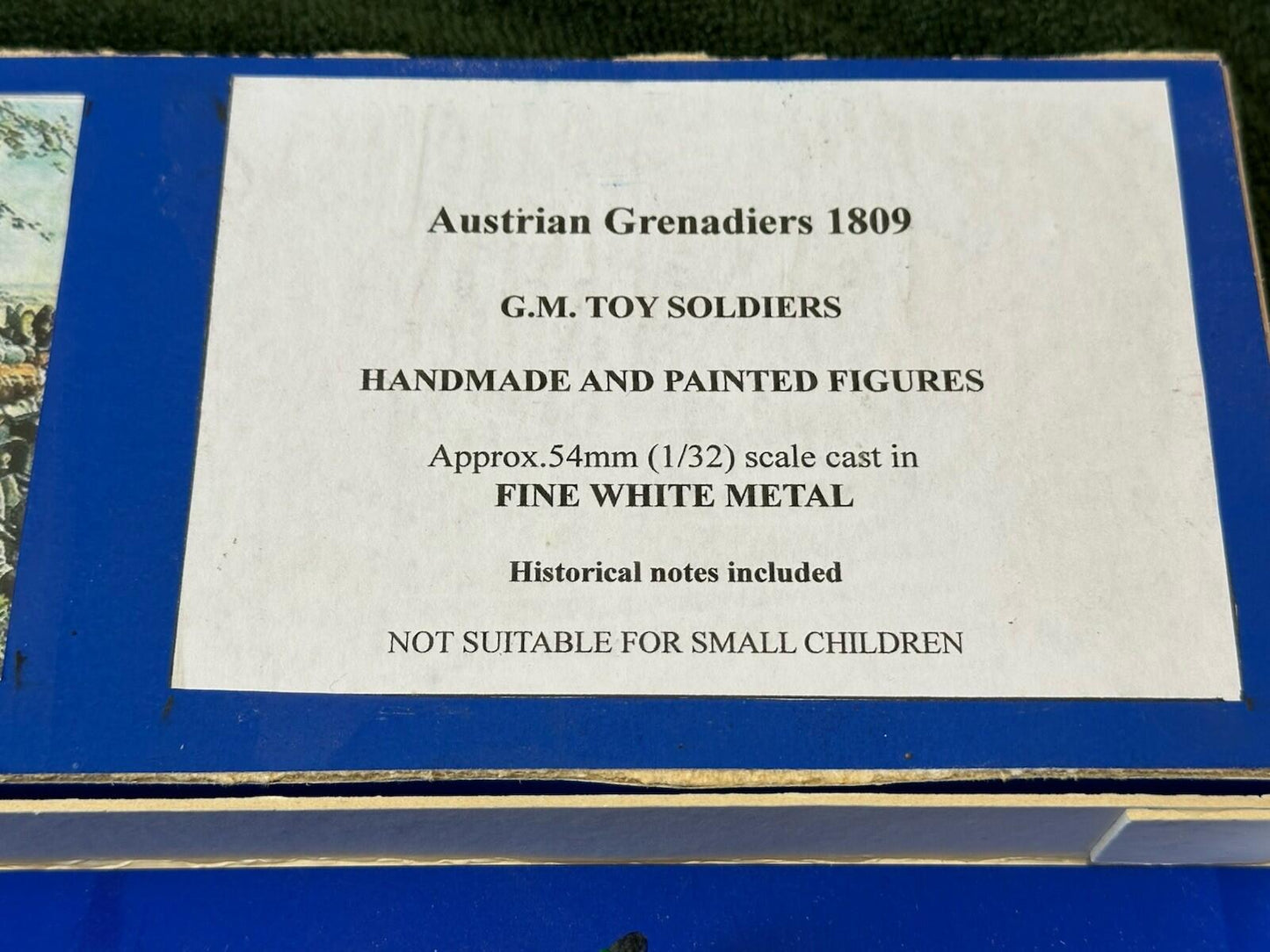 Austrian Grenadiers 1809 Waterloo 54mm lead Mint Boxed GM Toy Soldiers