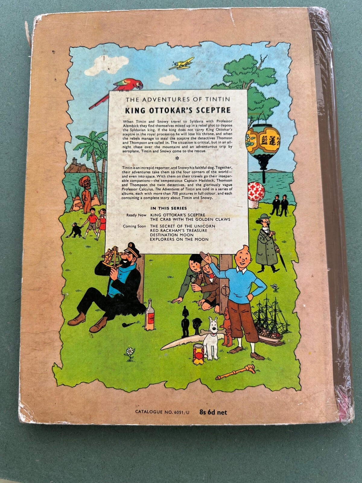 Tintin King Ottokar’s Sceptre – First English Edition 1958 Methuen  Hergé worn