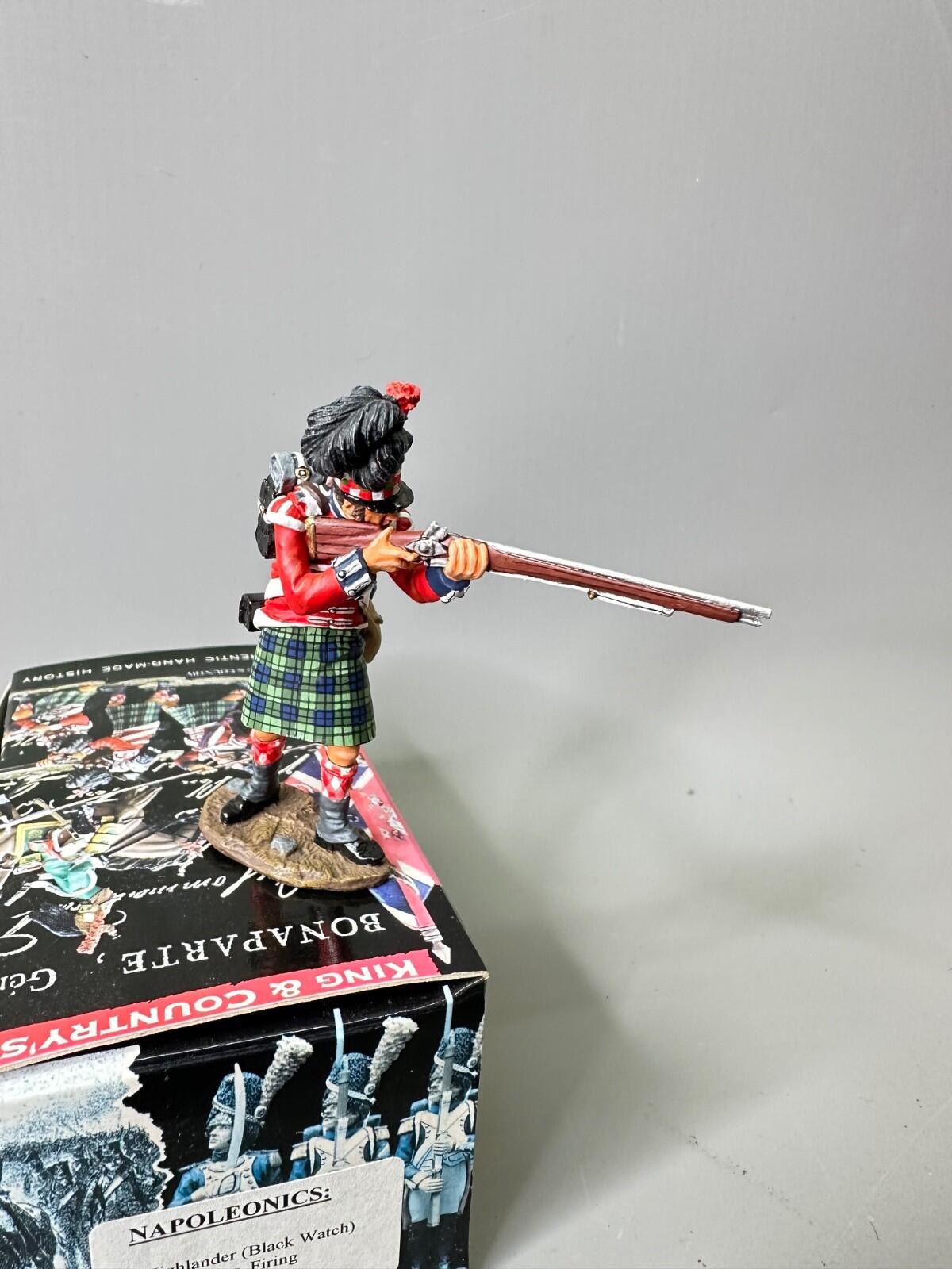 NAPOLEONIC na48 GORDON HIGHLANDERS black watch standing firing KING & COUNTRY