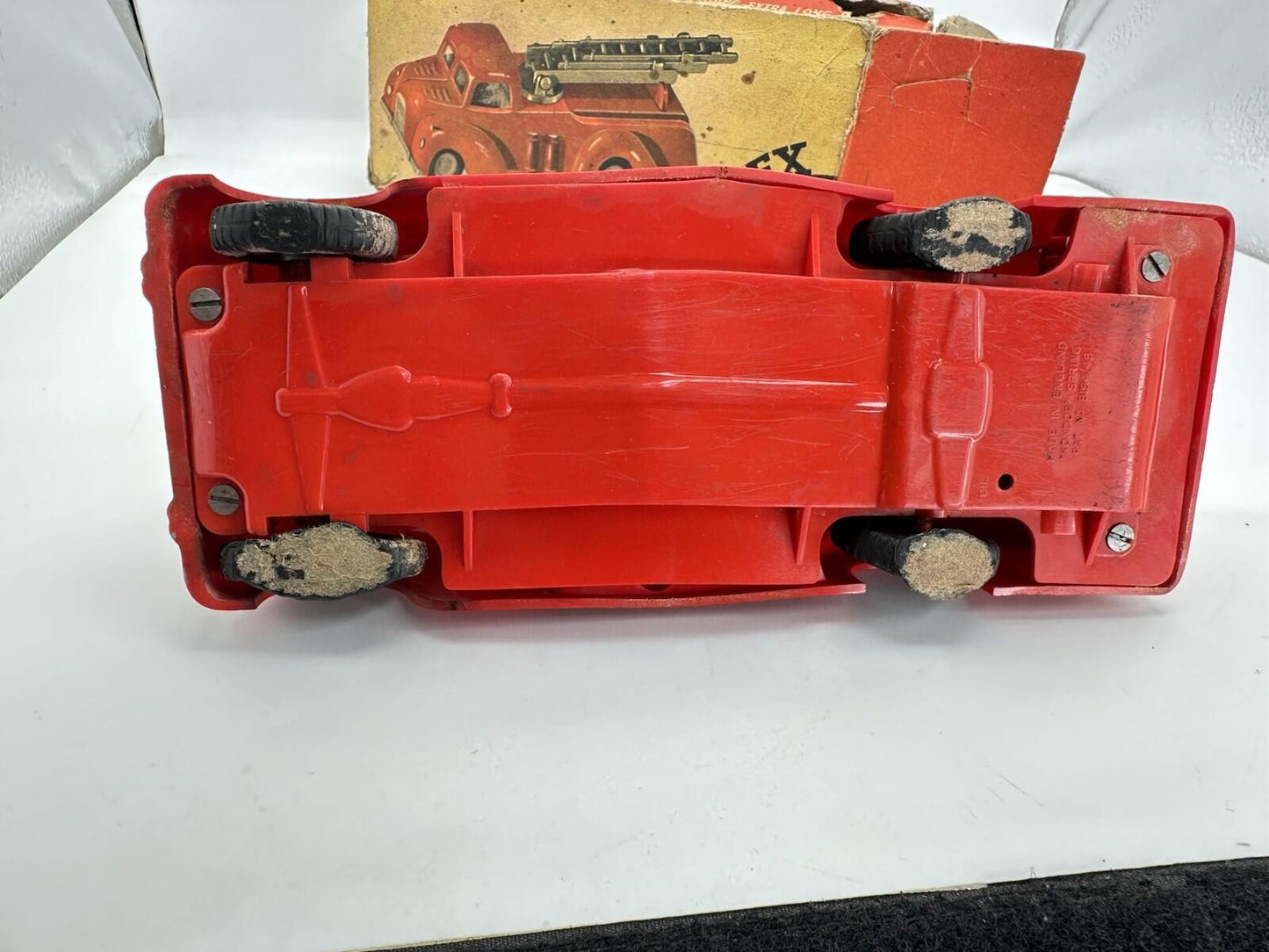 Fire Engine By Rovex Plastic Boxed 1950/60’s Rare Item Vintage toy