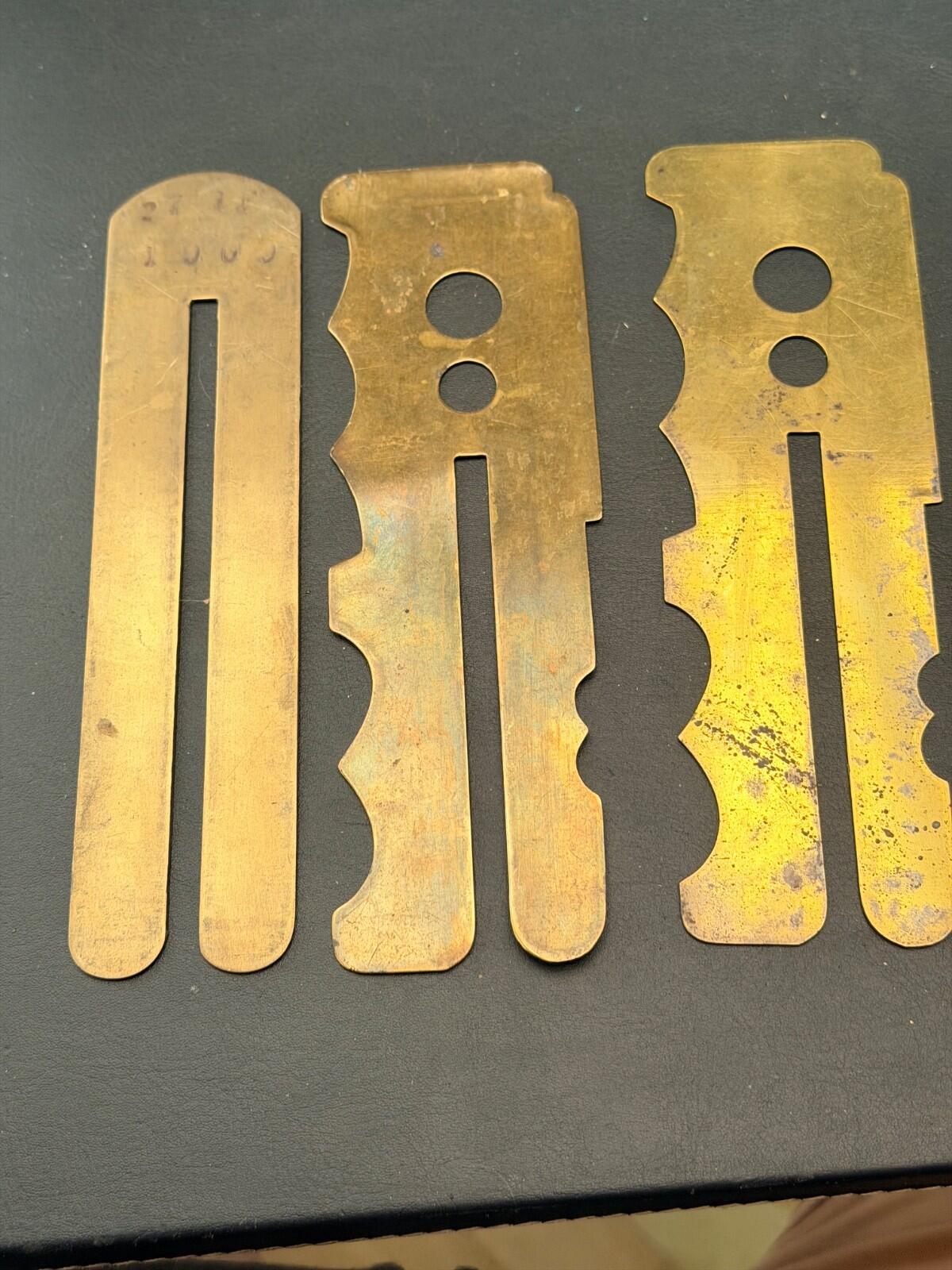 WW1 Brass Button Sticks Set Bodill Parker Birmingham 1917 Military Uniform Tools
