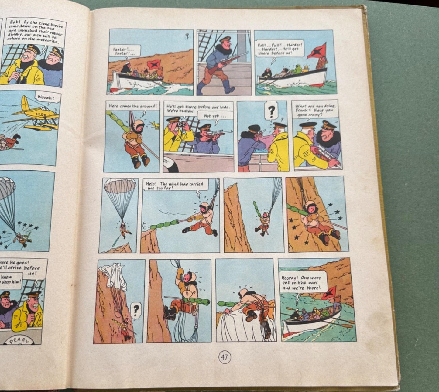 Tintin The Shooting Star – First English Edition 1961 Methuen – Hergé –worn