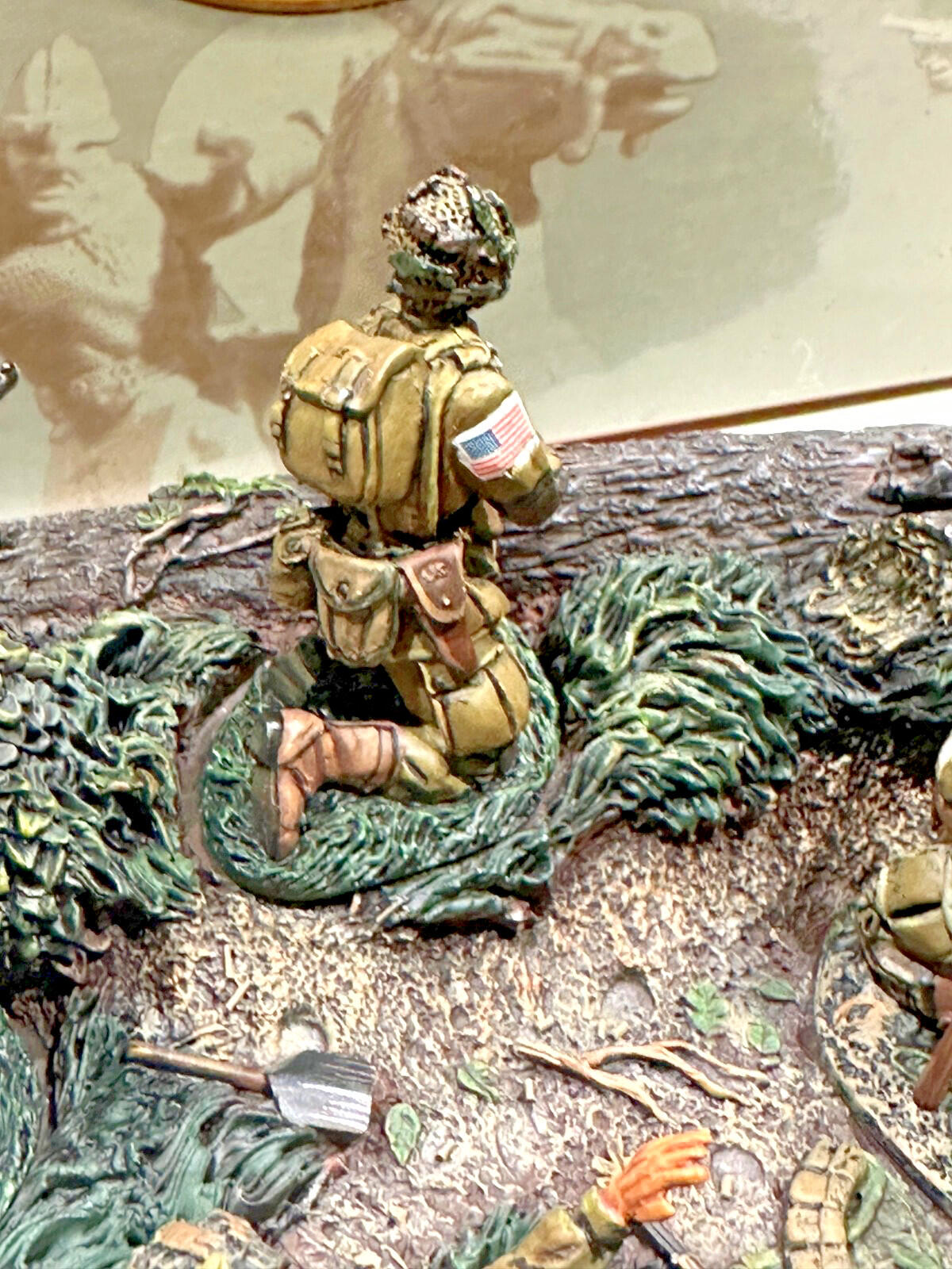 WW2-HEDGEROW FIGHTING PART 1- 5 FIGS & BASE WW2-080 NOS CONTE COLLECTABLES