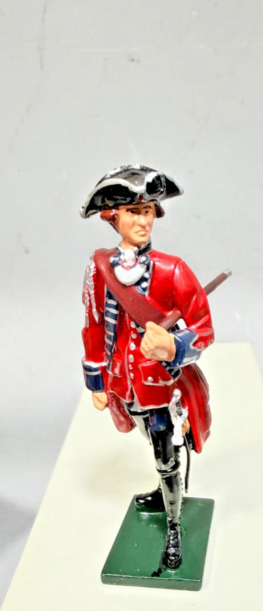 W.Britains #47013 REDCOATS BLUECOATS provincial officer 60th foot 1755 NOS