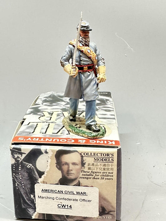 American Civil War Confederate Officer Marching CW14 1/30 KING & COUNTRY