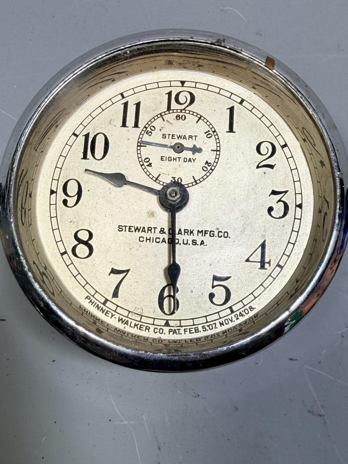 SETH THOMAS STEWART & CLARK, PHINNEY WALKER  CAR CLOCK Vintage Ford Model T