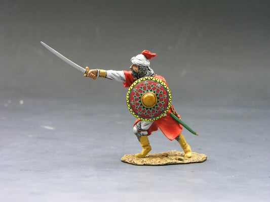 CRUSADERS 1096-1204 ATTACKING SARACEN WITH SWORD & SHIELD MK37 KING & COUNTRY
