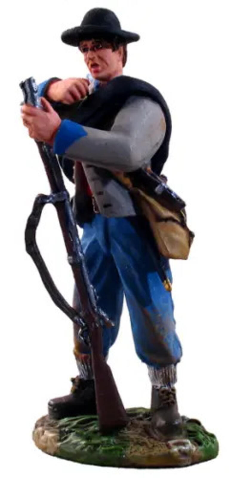 W Britains AMERICAN CIVIL WAR #31027 54MM CONFEDERATE STANDING LOADING #1
