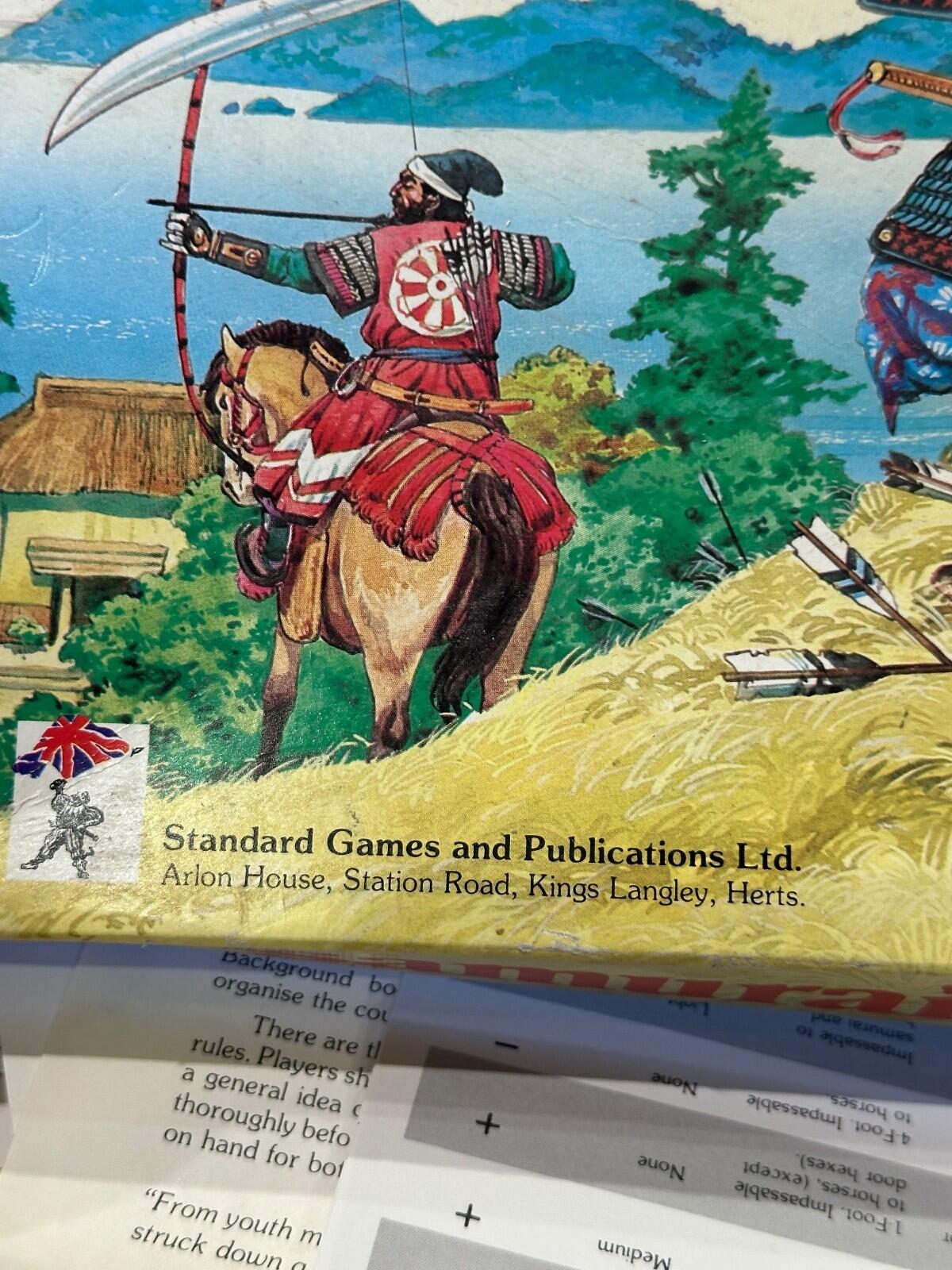 Samurai Blades by  Standard Games unplayed missing the dice super condition 1981