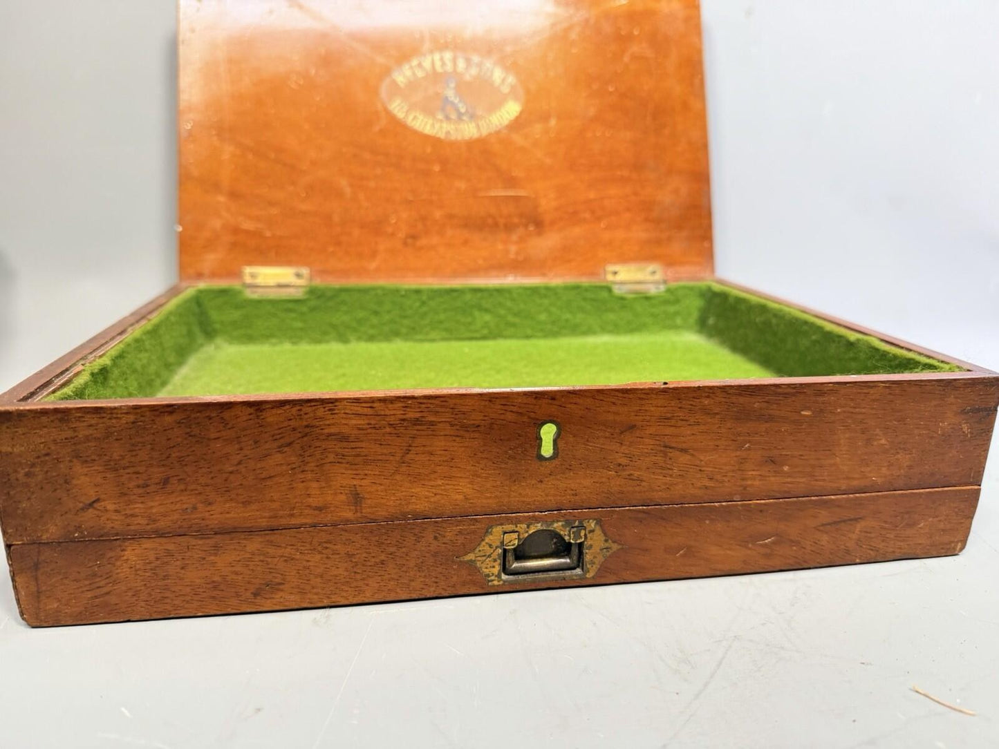 Reeves & Son Cheapside Mahogany Artist Paint Box Victorian Upcycle Early 20th C