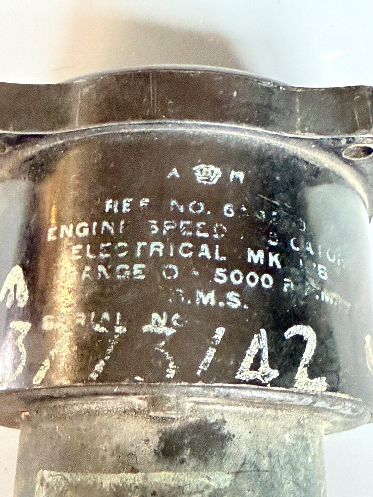 WWII RAF Lancaster Aircraft Tachometer RPM Gauge 6A/1559 Air Ministry MK IIA