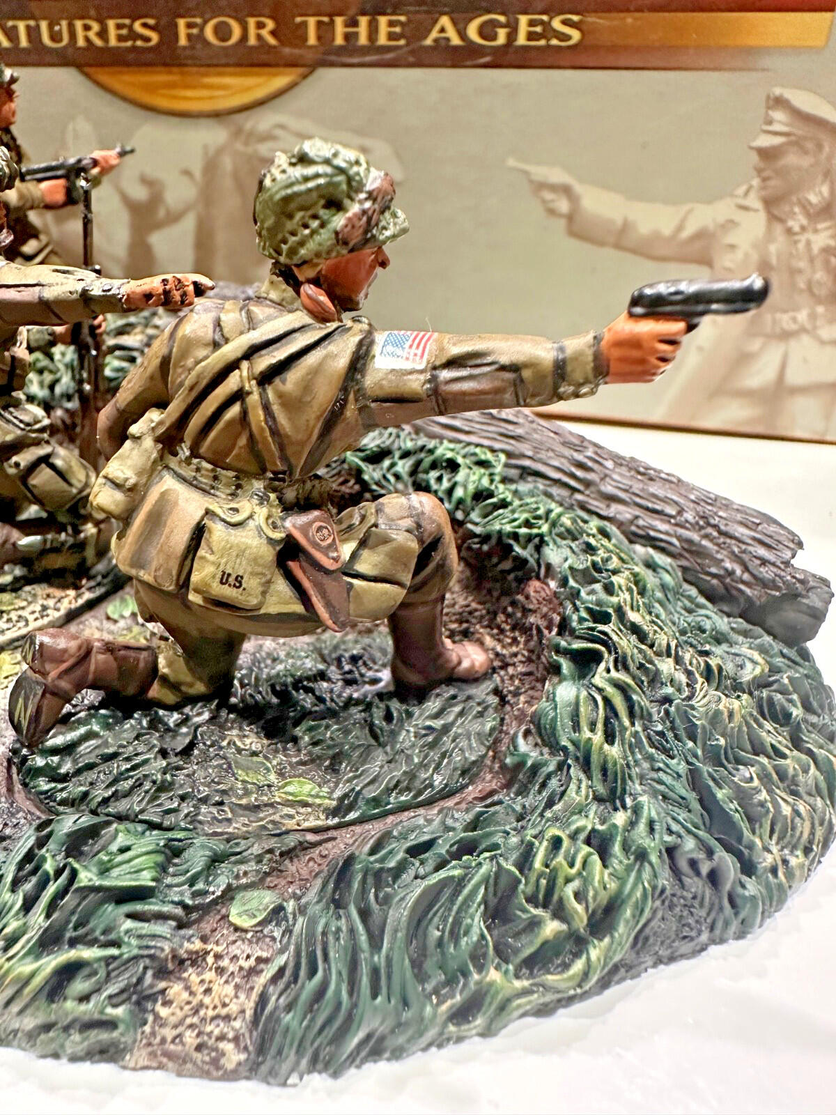 WW2-HEDGEROW FIGHTING PART 1- 5 FIGS & BASE WW2-080 NOS CONTE COLLECTABLES