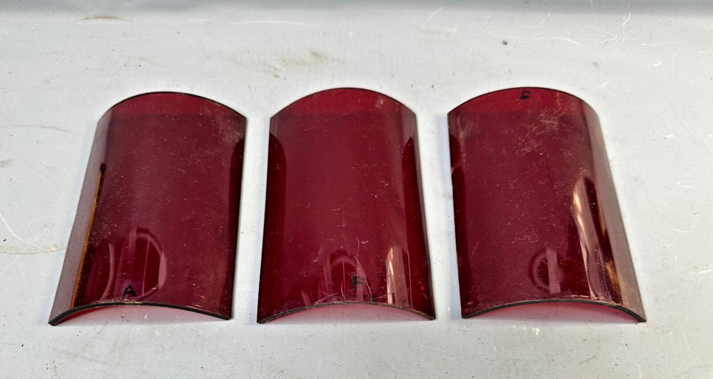 Vintage Railway hand Signal Red PLASTIC  Lamp Panels  Job Lot BR, GWR,LMS