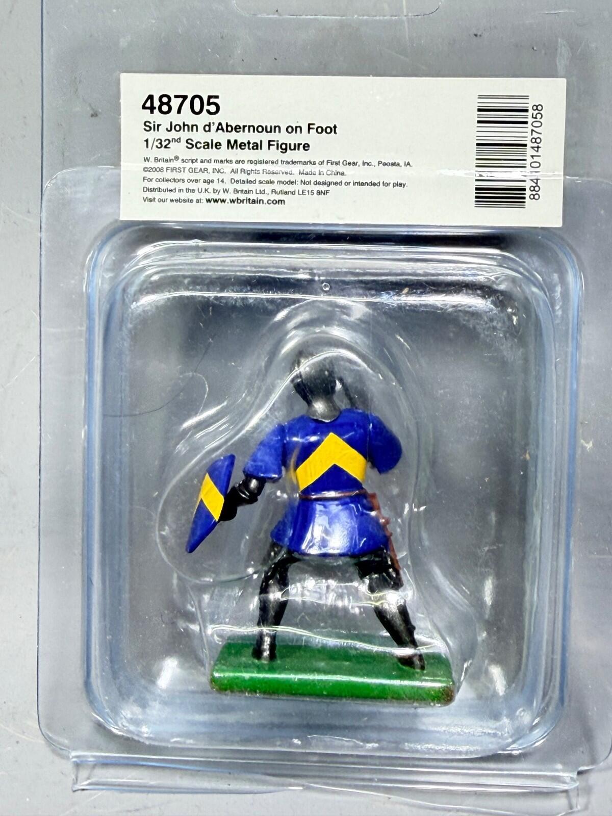Britains toy soldiers KNIGHTS #48705 SIR JOHN D'ABERNOUN ON FOOT 1/32 NOS
