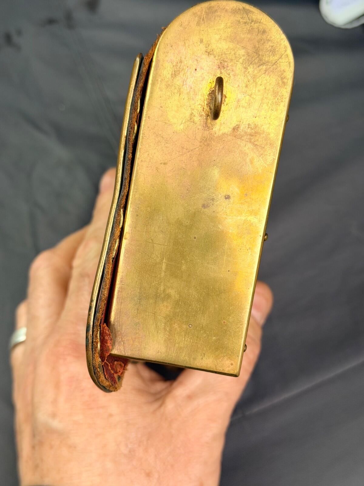 Antique IOOF Odd Fellows Pettibone Cartridge Box Crown Patriarchs Militant 19thC